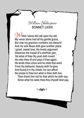 Shakespeare Sonnet 79