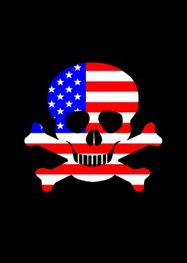 Stars And Stripes Skull