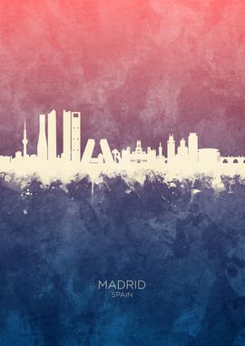 Madrid Spain Skyline