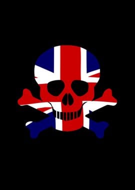 Union Jack Skull and Cross