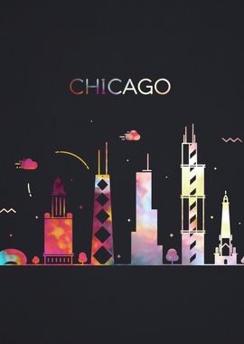 Chicago City Skyline Art