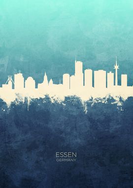 Essen Germany Skyline