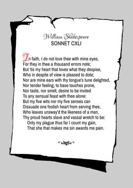 Shakespeare Sonnet 141