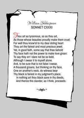 Shakespeare Sonnet 131