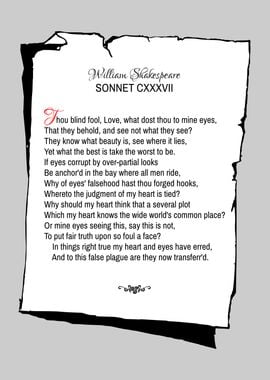 Shakespeare Sonnet 137