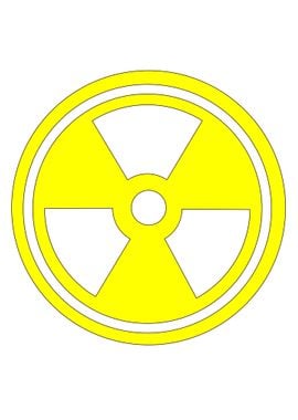 Caution Radioactive Sign