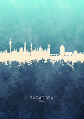 Zaragoza Spain Skyline