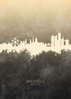 Brussels Belgium Skyline