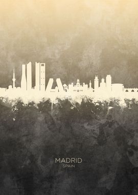 Madrid Spain Skyline