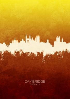 Cambridge England Skyline