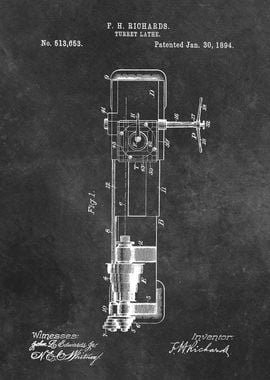 Richards Turret Lathe 1894