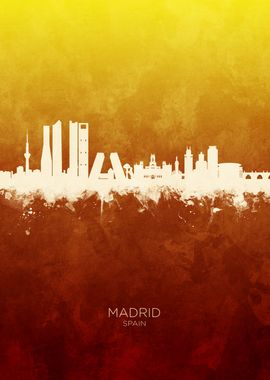 Madrid Spain Skyline