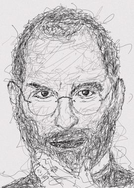 Steve Jobs in Scribble art