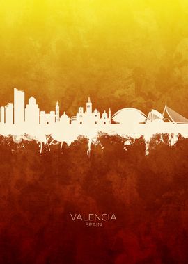 Valencia Spain Skyline