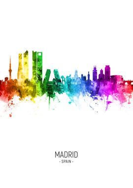 Madrid Spain Skyline