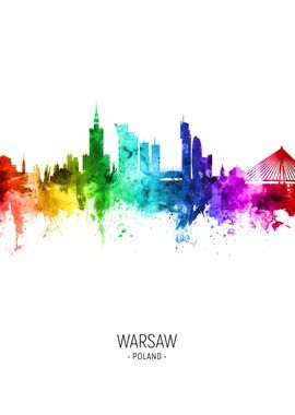 Warsaw Poland Skyline