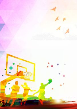 Basketball Player Colorful