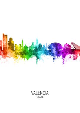 Valencia Spain Skyline