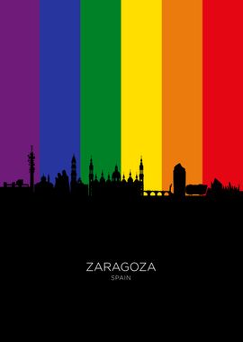 Zaragoza Spain Skyline