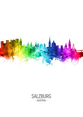 Salzburg Austria Skyline