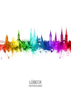 Lubeck Germany Skyline