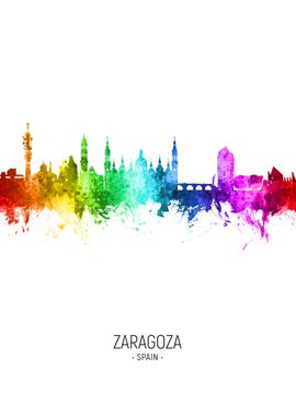 Zaragoza Spain Skyline