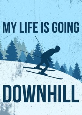 DOWNHILL SKIING POSTER