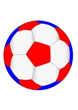 Red White And Blue Footbal