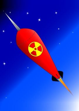 Cartoon Nuclear Rocket