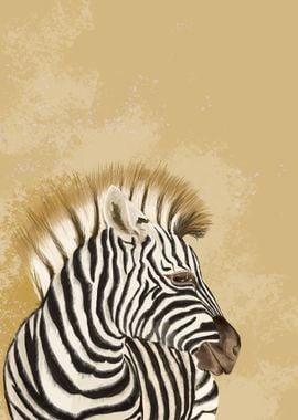 Zebra horse animal painted