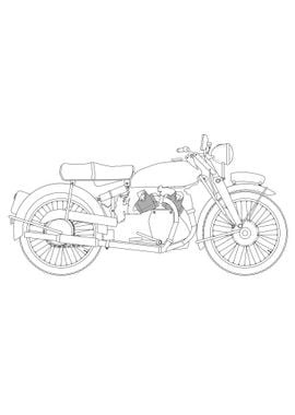 Motor Cycle Outline