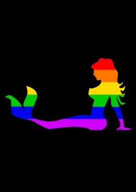 Isolated Rainbow Mermaid