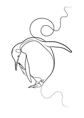 Dancing Penguin Drawing