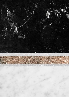 Black White Marble Gold 1