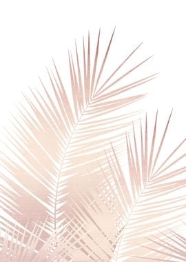 Rose Gold Palm Leaves 1