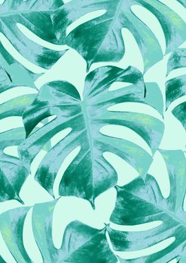 Tropical Monstera Leaves 4