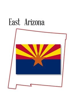 East Arizona Map and Flag