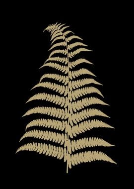 Fern Leaf Gold on Black 1