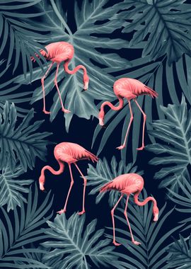 Summer Flamingo Jungle 1