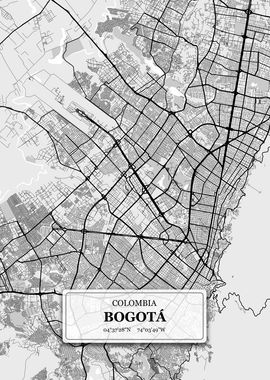 Bogota Columbia City Map