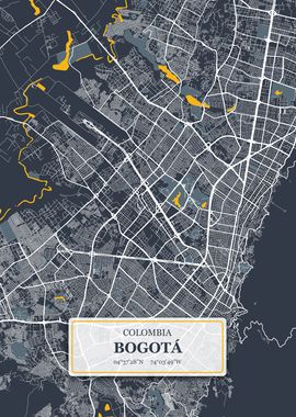 Bogota Columbia City Map