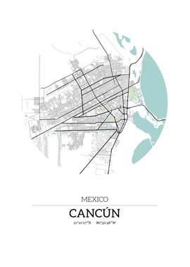 Cancun Mexico City Map