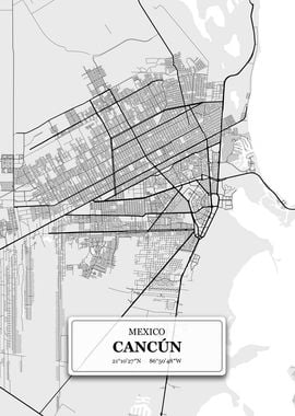 Cancun Mexico City Map