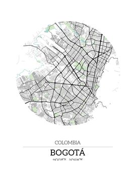 Bogota Columbia City Map