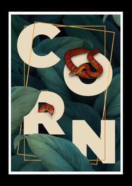 Corn Snake Tropical Print