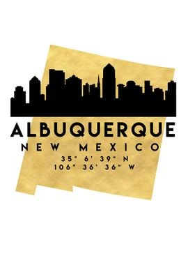 Albuquerque Map Skyline