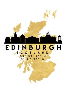 Edinburgh Map Skyline