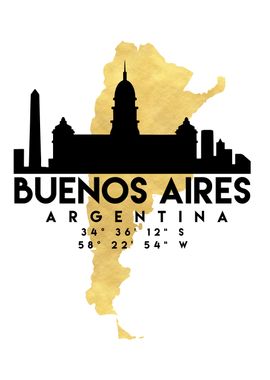 Buenos Aires Map Skyline