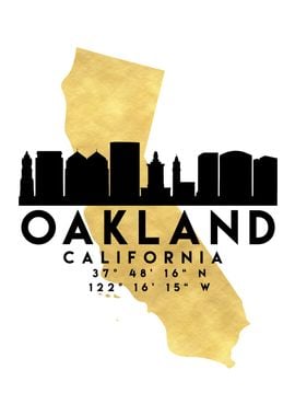 Oakland Map Skyline