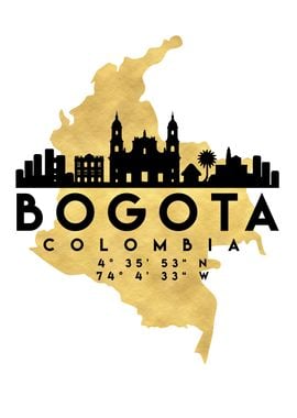 Bogota Map Skyline